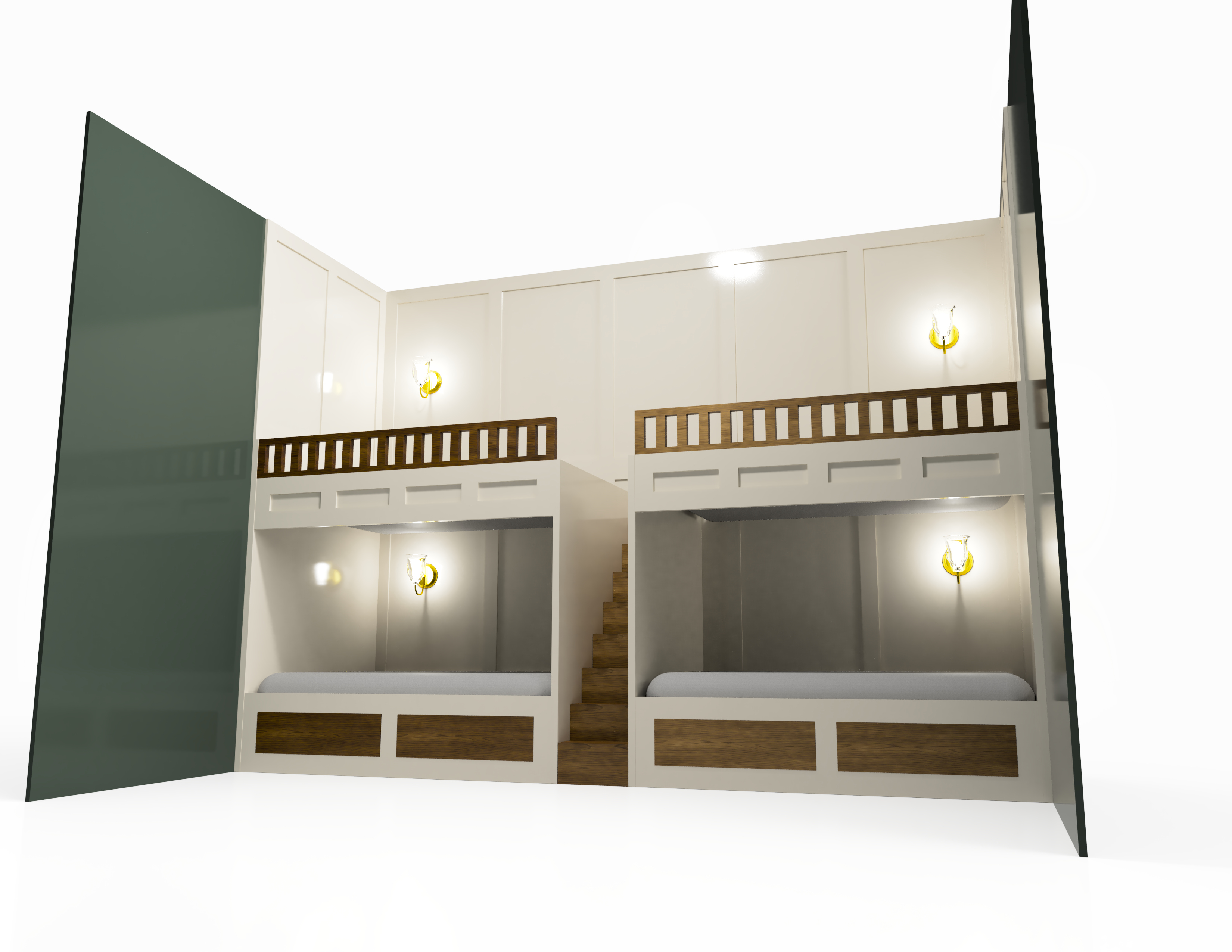 Quad Bed Buildout rendering