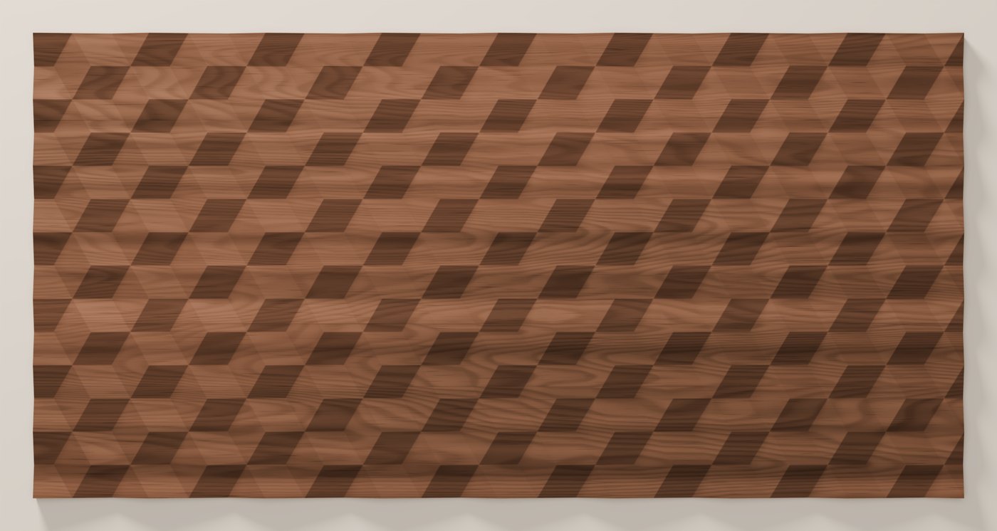 Marquetry texture seen from directly above