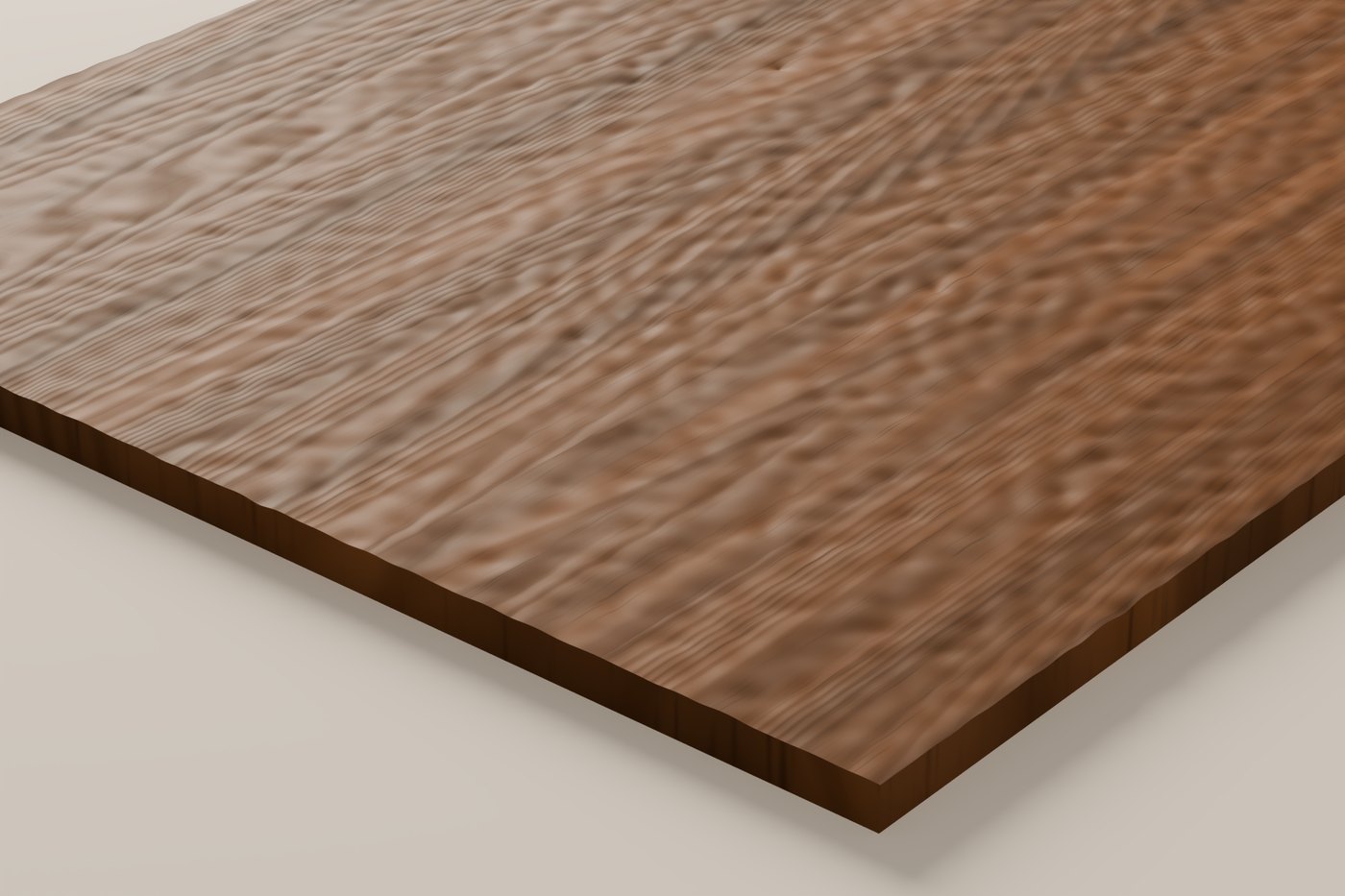 Ripple CNC carving texture rendered in walnut