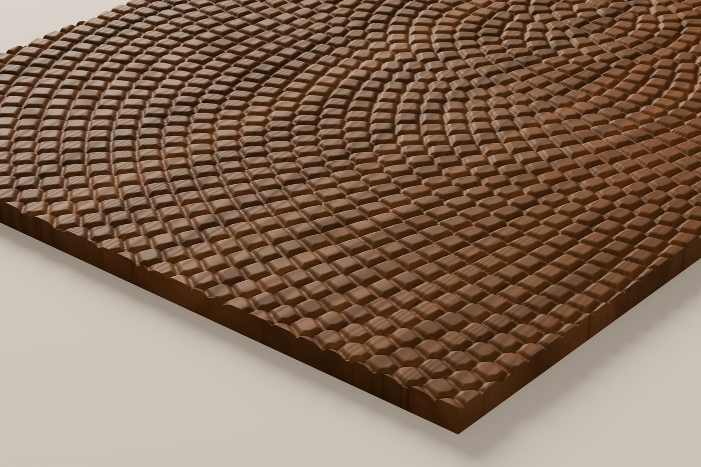Sunflower CNC carving texture rendered in walnut